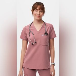 Figs Mauve Catarina One-Pocket Scrub Top